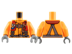 LEGO® los onderdeel Lijf met Motief Oranje 973pb2856c01