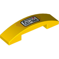 LEGO® onderdeel Dakpan Gebogen met Motief Geel 93273pb066