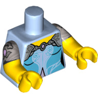 Plaatje in Gallery viewer laden, LEGO® Lijf met Motief Helder Lichtblauw 973pb2709c01