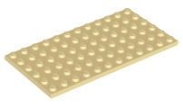 LEGO® los onderdeel Plaat Algemeen in kleur Geelbruin 3028