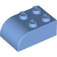 LEGO® los onderdeel Dakpan Gebogen Medium Blauw 6215