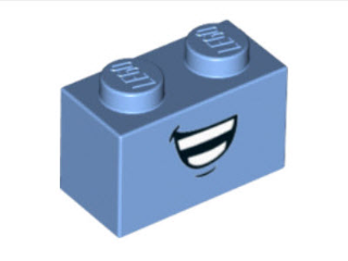 LEGO® los onderdeel Steen met Motief Medium Blauw 3004pb159