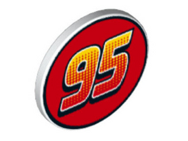LEGO® los onderdeel Verkeersbord met Motief Wit 30261pb034