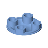 LEGO® los onderdeel Plaat Rond in kleur Medium Blauw 2654