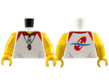 Plaatje in Gallery viewer laden, LEGO® los onderdeel Lijf met Motief Wit 973pb2737c01