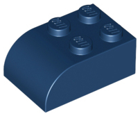 Plaatje in Gallery viewer laden, LEGO® los onderdeel Dakpan Gebogen in kleur Donkerblauw 6215