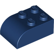 LEGO® los onderdeel Dakpan Gebogen in kleur Donkerblauw 6215