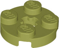 LEGO® los onderdeel Plaat Rond in kleur Olijfgroen 4032
