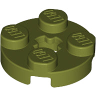 Plaatje in Gallery viewer laden, LEGO® los onderdeel Plaat Rond in kleur Olijfgroen 4032
