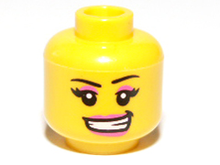 Plaatje in Gallery viewer laden, LEGO® los onderdeel Hoofd in kleur Geel 3626pb0673