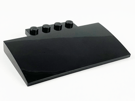 LEGO® los onderdeel Dakpan Gebogen in kleur Zwart 15625