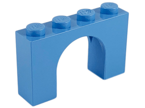 LEGO® los onderdeel Steen Boog in kleur Medium Blauw 6182