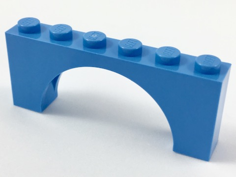 LEGO® los onderdeel Steen Boog in kleur Medium Blauw 15254