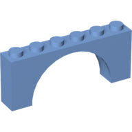 LEGO® los onderdeel Steen Boog in kleur Medium Blauw 15254