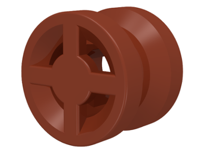 LEGO® los onderdeel Wiel in kleur Roodachtig Bruin 4624