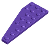 LEGO® los onderdeel Wig Plaat in kleur Donkerpaars 50304