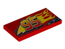 LEGO® los onderdeel Tegel met Motief Rood 87079pb0422L
