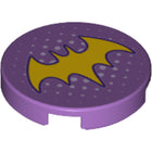 LEGO® Tegel Rond met Motief Medium Lavendel 14769pb192
