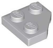 Plaatje in Gallery viewer laden, LEGO® los onderdeel Wig Plaat Licht Blauwachtig Grijs 26601