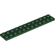 LEGO® los onderdeel Plaat Algemeen in kleur Donkergroen 2445