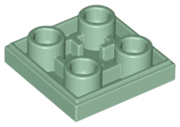 LEGO® los onderdeel Tegel Aangepast in kleur Zandgroen 11203