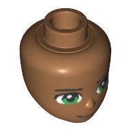 Plaatje in Gallery viewer laden, LEGO® los onderdeel Hoofd in kleur Medium Noga 33443
