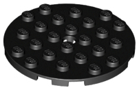 Plaatje in Gallery viewer laden, LEGO® los onderdeel Plaat Rond in kleur Zwart 11213