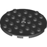 Plaatje in Gallery viewer laden, LEGO® los onderdeel Plaat Rond in kleur Zwart 11213