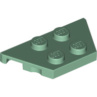 Plaatje in Gallery viewer laden, LEGO® los onderdeel Wig Plaat in kleur Zandgroen 51739