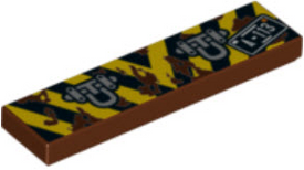 LEGO® onderdeel Tegel met Motief Roodachtig Bruin 2431pb477