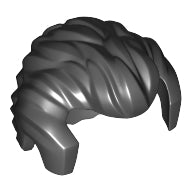 Plaatje in Gallery viewer laden, LEGO® los onderdeel Haar in kleur Zwart 21268
