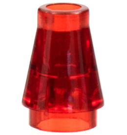 LEGO® los onderdeel Kegel in kleur Doorzichtig Rood 4589