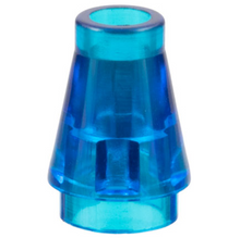 Plaatje in Gallery viewer laden, LEGO® los onderdeel Kegel Doorzichtig Donkerblauw 4589