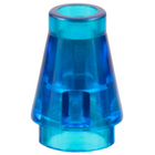 LEGO® los onderdeel Kegel Doorzichtig Donkerblauw 4589