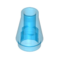 Plaatje in Gallery viewer laden, LEGO® los onderdeel Kegel Doorzichtig Donkerblauw 4589