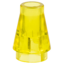 Plaatje in Gallery viewer laden, LEGO® los onderdeel Kegel in kleur Doorzichtig Geel 4589