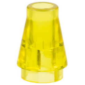LEGO® los onderdeel Kegel in kleur Doorzichtig Geel 4589