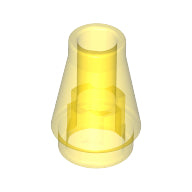 Plaatje in Gallery viewer laden, LEGO® los onderdeel Kegel in kleur Doorzichtig Geel 4589