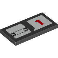 LEGO® los onderdeel Tegel met Motief Zwart 87079pb0388