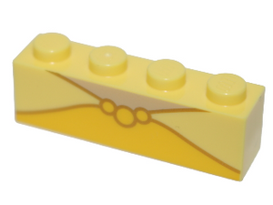 LEGO® onderdeel Steen met Motief Helder Lichtgeel 3010pb203
