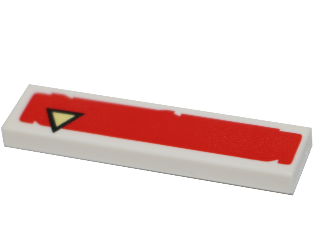 LEGO® los onderdeel Tegel met Motief in kleur Wit 2431pb458
