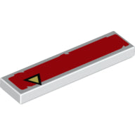 LEGO® los onderdeel Tegel met Motief in kleur Wit 2431pb458