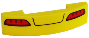 LEGO® onderdeel Dakpan Gebogen met Motief Geel 93273pb067