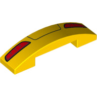 Plaatje in Gallery viewer laden, LEGO® onderdeel Dakpan Gebogen met Motief Geel 93273pb067
