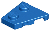 Plaatje in Gallery viewer laden, LEGO® los onderdeel Wig Plaat in kleur Blauw 24299