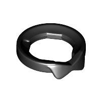 Plaatje in Gallery viewer laden, LEGO® los onderdeel Lijf Accessoire in kleur Zwart 27147