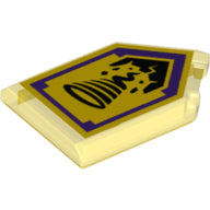 Plaatje in Gallery viewer laden, LEGO® Tegel Aangepast met Motief Doorzichtig Geel 22385pb151