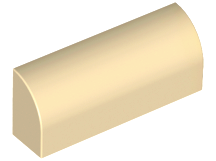 LEGO® los onderdeel Dakpan Gebogen in kleur Geelbruin 6191