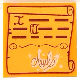 LEGO® Tegel met Motief Helder Licht Oranje 3068bpb1111