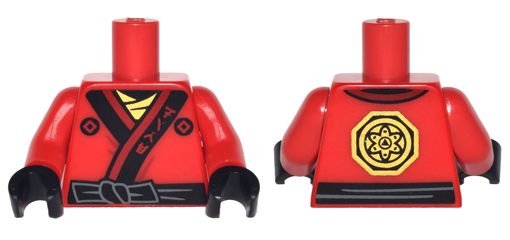 LEGO® los onderdeel Lijf met Motief Rood 973pb2783c01